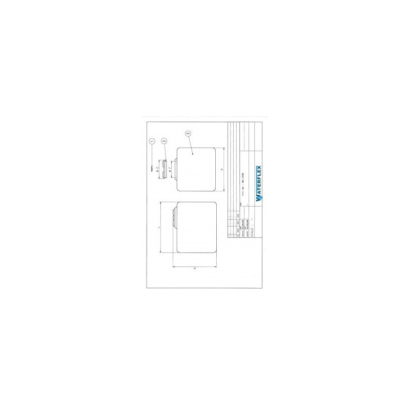 Tank 100 liters cube ELBI 50x50x58