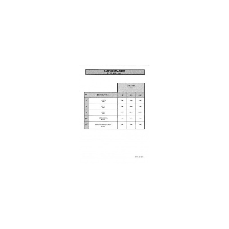 Tank 100 liters cube ELBI 50x50x58