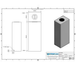 Zbiornik 60 litrow 35x25x80 wieza waterflex