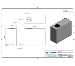 Zbiornik 64 litry 60x24x48 stojacy waterflex