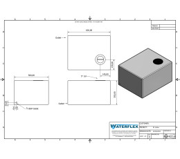 Zbiornik 95 litrow 62x50x35 plaski waterflex
