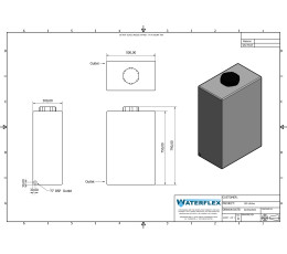 Zbiornik 105 litrow 50x30x75 wieza waterflex