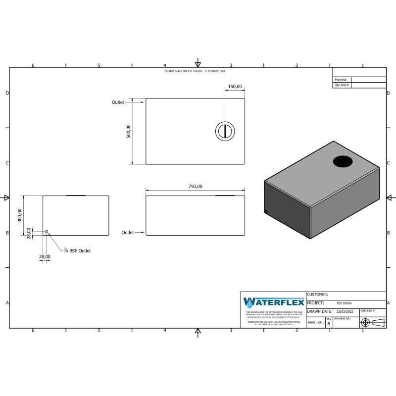 Water tank 105 l - good price