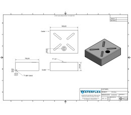 Zbiornik 150 litrow 90x75x28 plaski z przepierzeniami waterflex