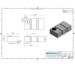 Zbiornik 175 litrów płaski 110x62x29 waterflex