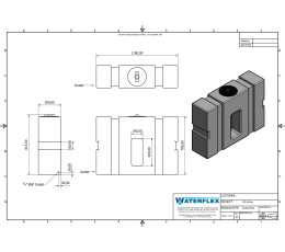 190 liters 109x30x78 standing with a partition