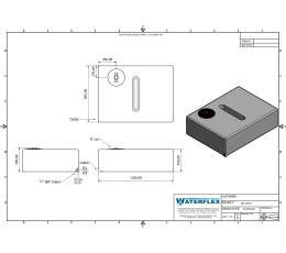 Zbiornik 250 litrów 110x83x33 płaski z przepierzeniem waterflex