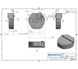 Zbiornik 68 litrów VW T5 T6 pod auto 67*65*25 waterflex