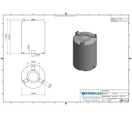 Tank 425 liters roller 75x75x110