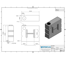 Tank 460 liters standing 125x40x110