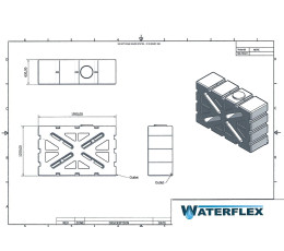 Zbiornik 1250 stojący 195x62x125 waterflex