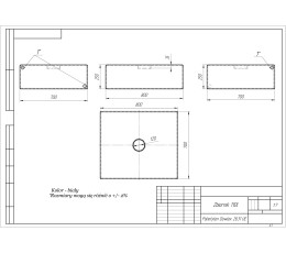Tank 74 liters 70x48x24 flat