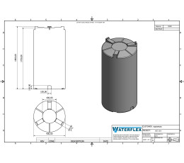 1025 liters barrel cylinder 90x90x175