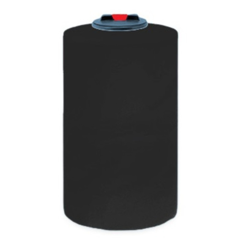 Zbiornik 205 litrów stojący okrągły 55,5x55,5x95,4 waterflex czarny