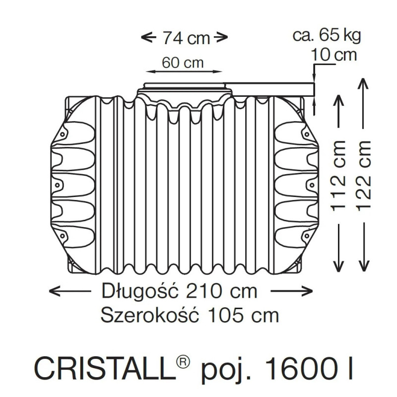Zbiorniki Cristal 2650 litrów na wodę deszczową