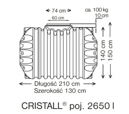 zbiornik podziemny cristall 1600 waterflex